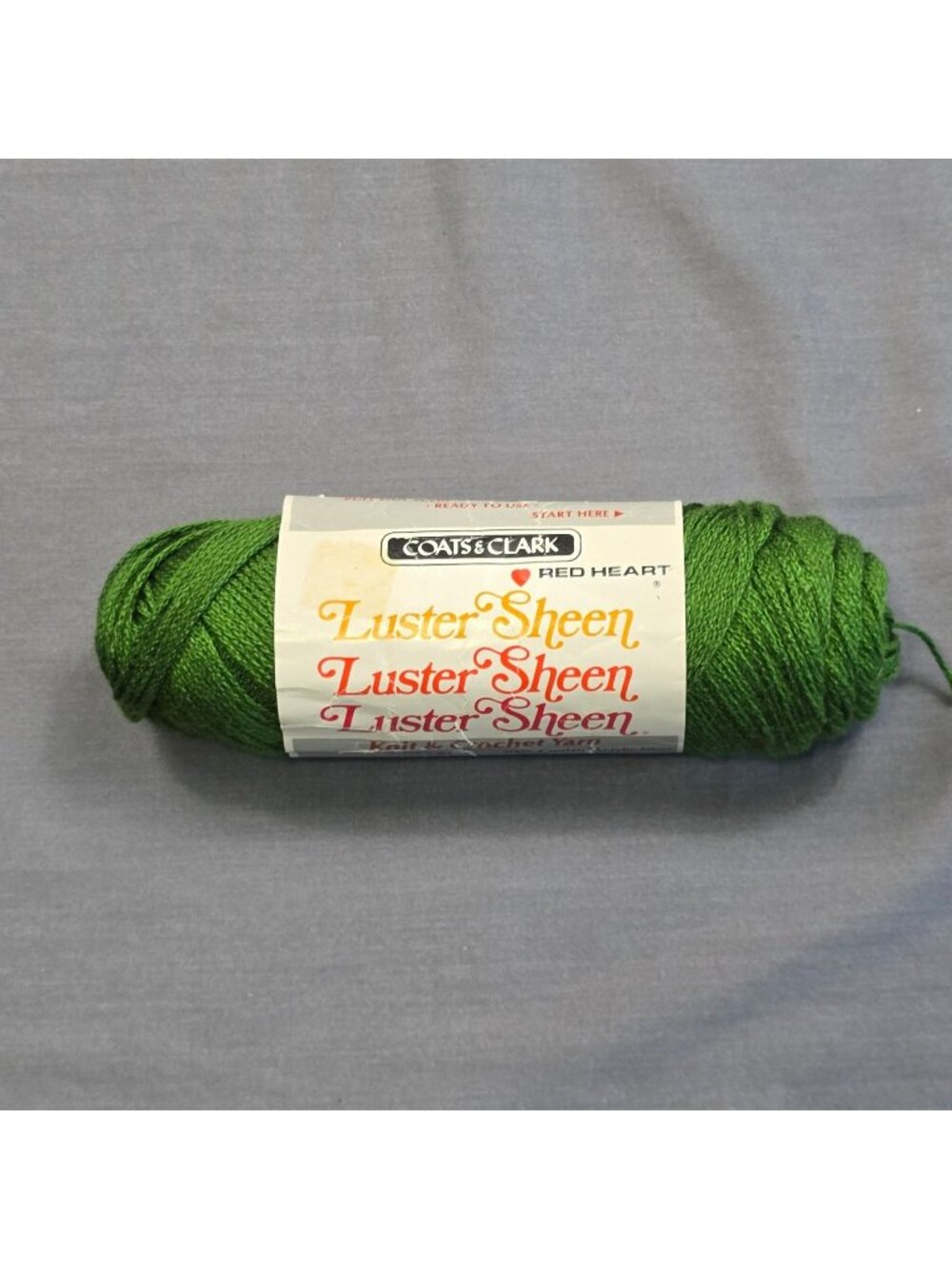 Coats & Clark Luster Sheen Knit & Crochet Yarn Pine Green 2 Oz Acrylic Fiber